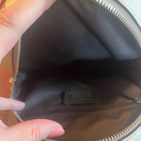 Platinum Coach Leather Backpack with silver hardware - Picture 8 of 8